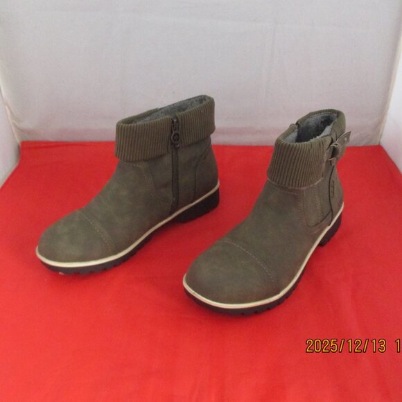 JAMBU JBU Women's Karissa Encore Booties $99 - US Size 7 1/2 - Olive - 1412 - Picture 6 of 9